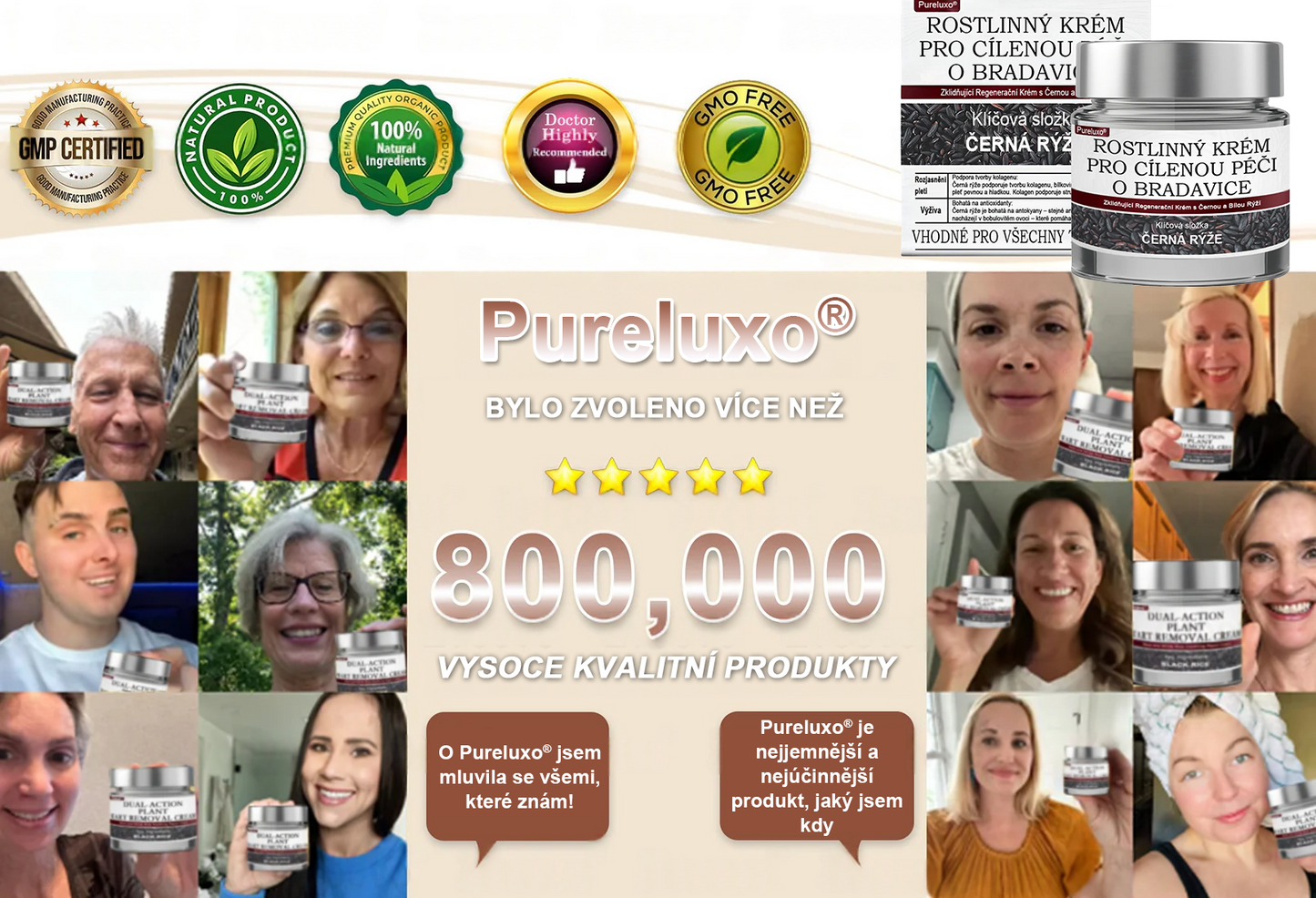 ✅ Pureluxo® Fekete Rizses Bőrregeneráló Krém 👨‍⚕️ (Szemölcsök, bőrkinövések, foltok és hiperpigmentáció kezelésére)✅✅