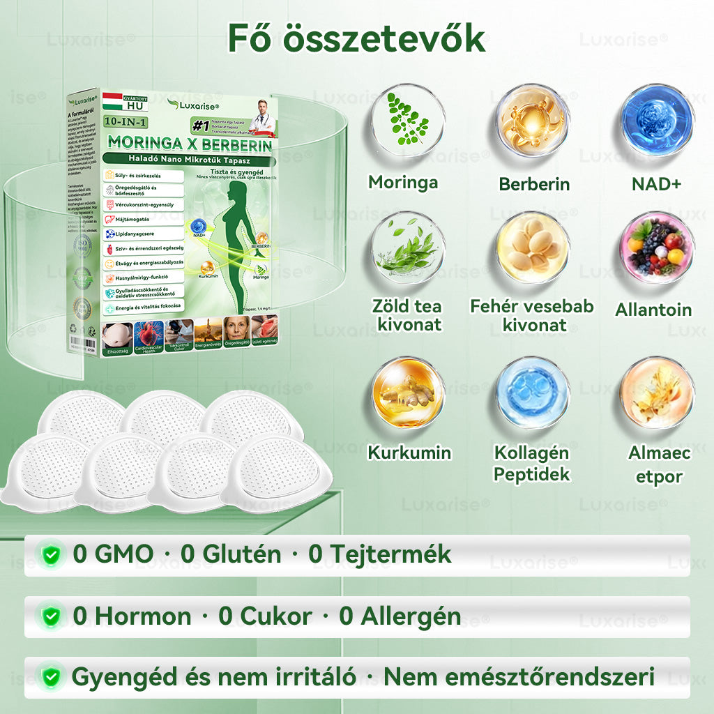 Oficiální obchod  |👩‍⚕️𝗟𝘂𝘅𝗮𝗿𝗶𝘀𝗲® MORINGA X BERBERIN  10-IN-1 Pokročilý Nano Mikrojehly Náplast(Jedna náplast denně, viditelné změny již za 7 dní) ✅ Pomáhá při obezitě, cukrovce, spánkové apnoe, problémech s klouby a dalších potížích🌺