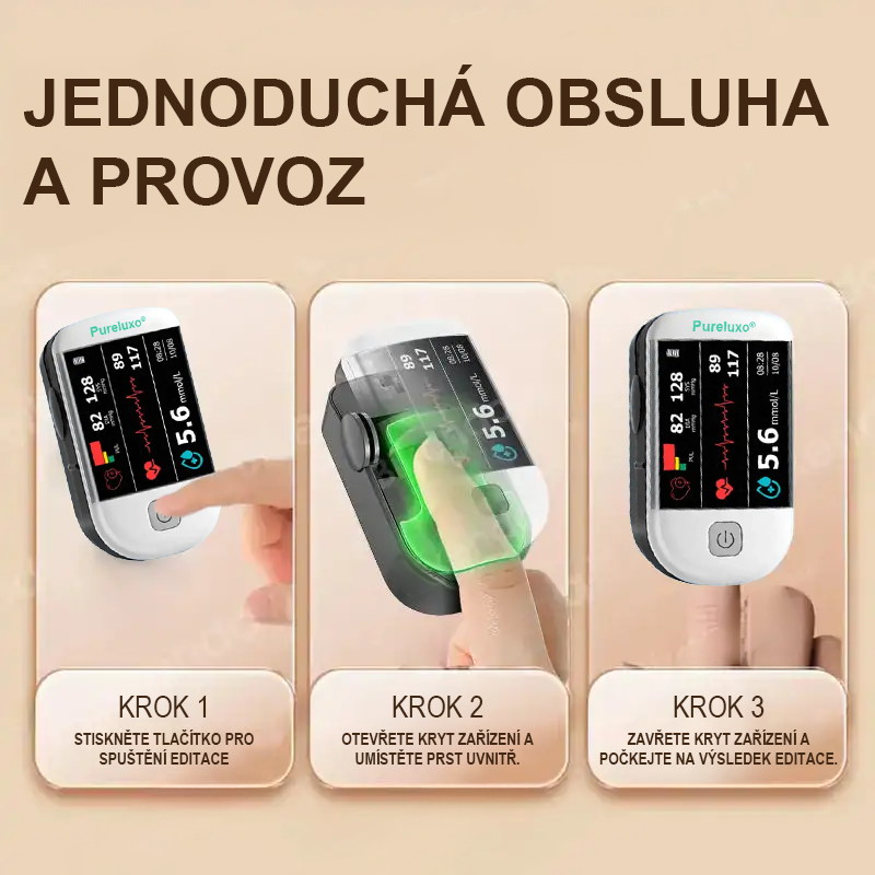 👩‍💼 Pureluxo® další generace inteligentního, multifunkčního, neinvazivního laserového glukometru 👩‍💼 [99,9% přesnost]