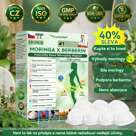 Oficiální obchod  |👩‍⚕️𝗟𝘂𝘅𝗮𝗿𝗶𝘀𝗲® MORINGA X BERBERIN  10-IN-1 Pokročilý Nano Mikrojehly Náplast(Jedna náplast denně, viditelné změny již za 7 dní) ✅ Pomáhá při obezitě, cukrovce, spánkové apnoe, problémech s klouby a dalších potížích